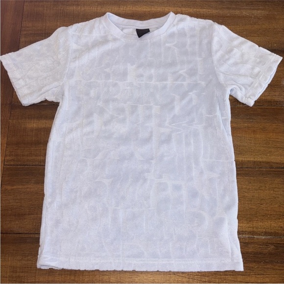 Nike Jordan Boys' Fuel Up Cool Down Terry cloth T-Shirt Blue Large - Picture 1 of 8